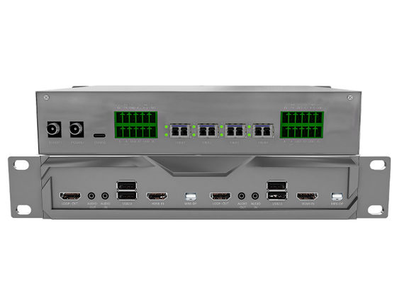 Agente Display Ready KVM su Fibra per Trasmettitore Ricevitore Nodo per Matrice KVM in Fibra con Visualizzazioni 4K60 ad Alta Densità