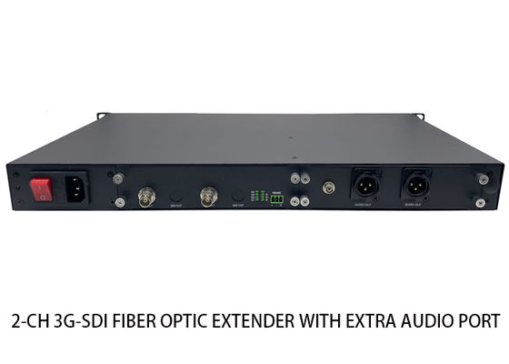 Extender in fibra ottica 3G-SDI a 2 canali con porta audio aggiuntiva