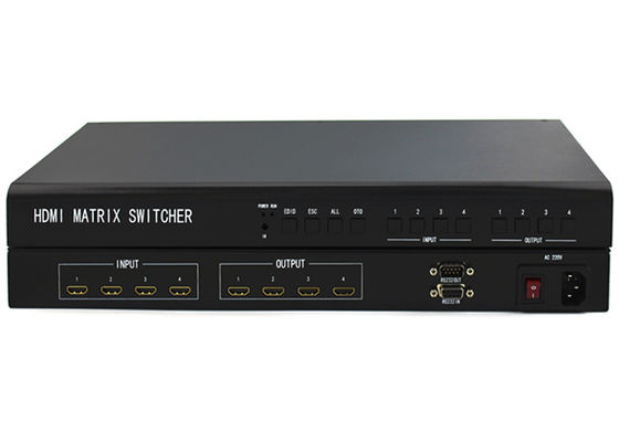 4x4 Seamless HDMI Matrix Switcher con alloggiamento in metallo, 4K HDMI Matrix Switch per una distribuzione AV affidabile