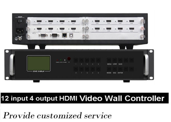 Multi video LCD 12 del regolatore della parete di formato 2x2 HDMI in 4 verso l'esterno il RJ45