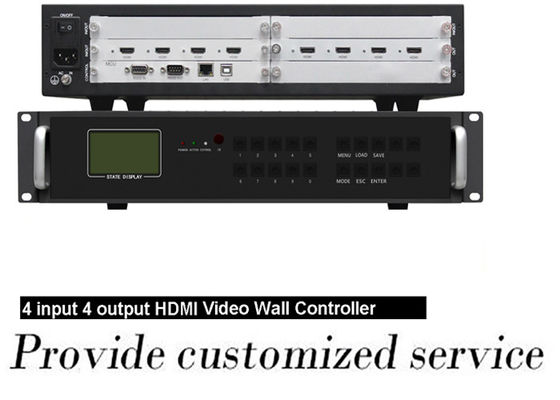 HDMI 4 in 4 verso l'esterno i video porti femminili del regolatore 2x2 RJ45 della parete 4K per 9 schermi