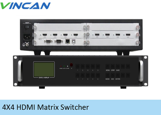 HDMI 4 in 4 verso l'esterno i video porti femminili del regolatore 2x2 RJ45 della parete 4K per 9 schermi