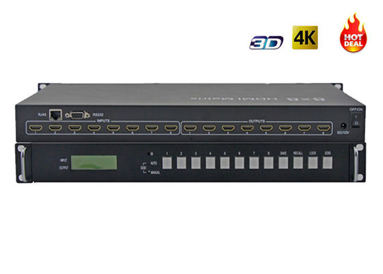 video scambista della matrice di 4Kx2K 8X8 3D IR HDMI con gli input 8x e le uscite 8x