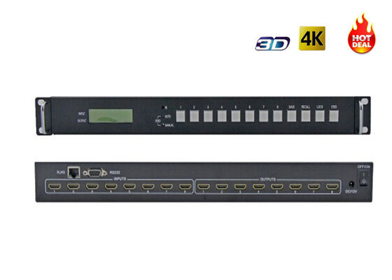 scambista 8 della matrice di 8x8 4Kx2k 30Hz 3D IR 1080P HDMI 1,4 in 8 FUORI