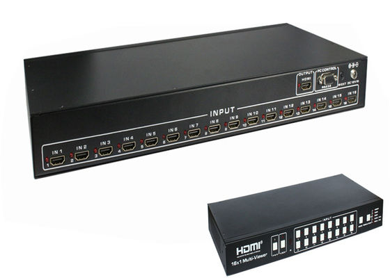 16 multi visualizzatore della porta 4K HDMI con il software senza cuciture di controllo del PC e di commutazione