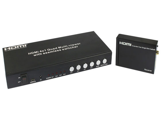 Spettatore del quadrato del riempitivo HDMI 4x1 di UTP multi con comando dell'opzione senza cuciture di IR e di RS232