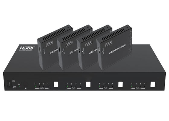 70m Ir Hdbaset Matrix 18gbps 4x4 Hdmi2.0 Supporta Ethernet Edid