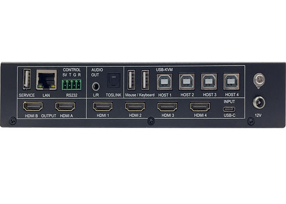 5x Input e 2x Output Switcher video UHD senza soluzione di continuità con multiview e controllo KVM