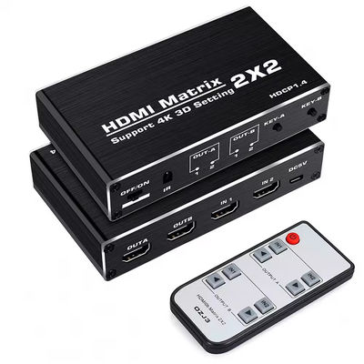 commutatore di matrice HDMI 4x2 con estrazione audio