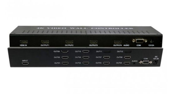 3x3 4K 60Hz Video Wall Processor con sorgenti di segnale HDMI VGA e supporto per il video wall controller