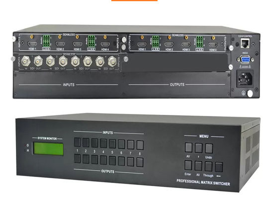 Video Matrix Switcher per ingressi e uscite 4/4 fino a 4Kx2k 60Hz