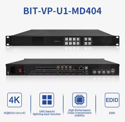 Video Matrix Switcher per ingressi e uscite 4/4 fino a 4Kx2k 60Hz
