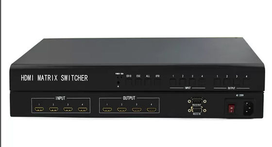 Output 18Gbps 4 X 4 HDMI Matrix Switcher con risoluzione fino a 4Kx2k 60Hz