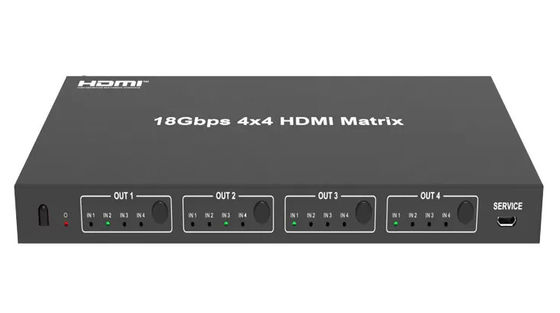 Output 18Gbps 4 X 4 HDMI Matrix Switcher con risoluzione fino a 4Kx2k 60Hz