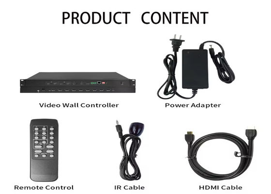 Controller per videowall LCD con controllo remoto RS232 LAN IR e uscita HDMI DVI e modalità muro 2x2 2x3 3x2 4x1 4x2 3x3