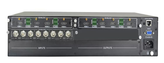 DVI Video Matrix Switcher con 4 ingressi e 4 uscite controllati dal pannello frontale