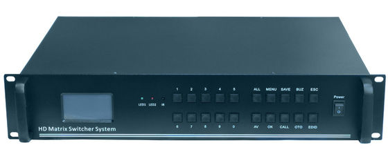 Controllo Ethernet Max Risoluzione 1080p Video Matrix Switcher 17,3 X 11,8 X 3,5 pollici