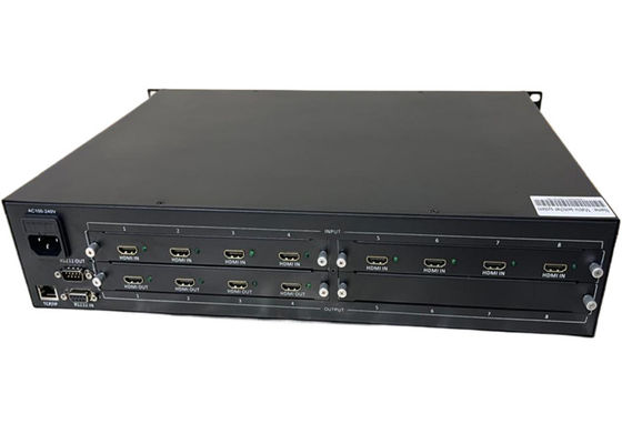 Commutatore di matrice video montato su rack con alimentazione elettrica a controllo remoto IR AC 100-240V