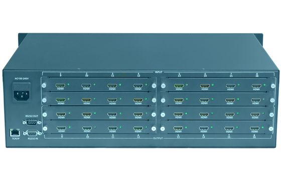 10.8 libbre Video Matrix Switcher con 16x16 tipo Matrix e 16 porte di uscita HDMI