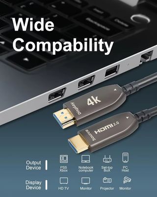 Cable a fibra ottica HDMI 4K 60Hz Supportato 1080p / 3D / Deep Color