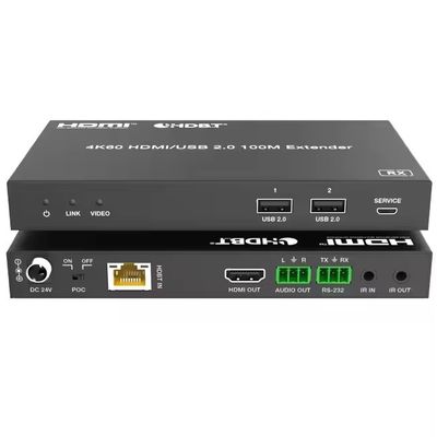 4K USB 2.0 HDBaseT Extender su LAN HDBaseT PoC Single Cat5e/6a/7 Cavo, Max 100m