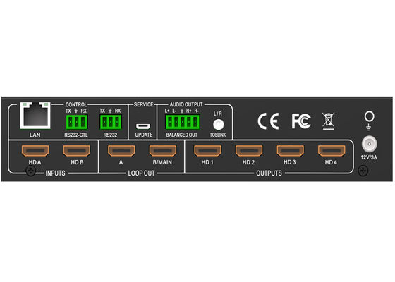 2 in 4 Out 2x4 Hdmi Splitter con adattatore video 2x2 Video Wall Controller - 4k