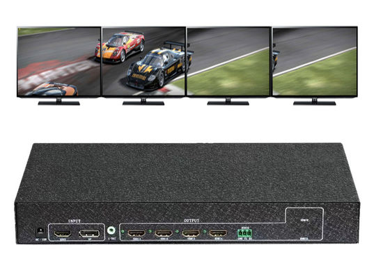 1 in 4 Out 4K Video Wall Controller 1x4 HDMI Splitter per display multi-screen