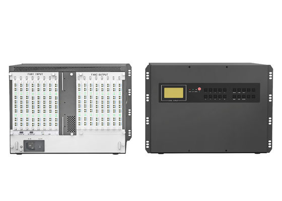 Nodo trasmettitore e ricevitore KVM in fibra a 17 slot KVM su fibra ottica