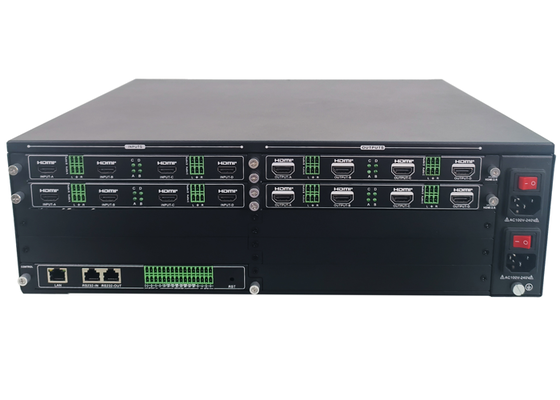 Processore per videowall HDMI modulare 16x16 con 4K60 4:4:4 e display multi-finestra per sistemi di controllo videowall