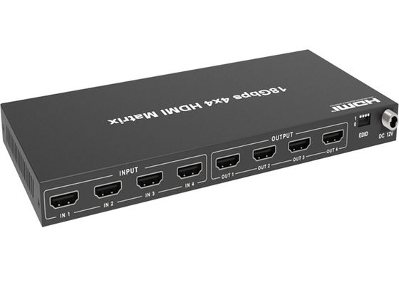 video recinzione del metallo dello scambista 4x4 di 18Gbps 4k HDMI HDCP 2,2