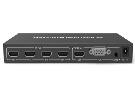 Quadrato nero HDMI Multiviewer di HDCP 1,4 4K 4×1 con 4 l'input di x HDMI e 1 uscita di x HDMI