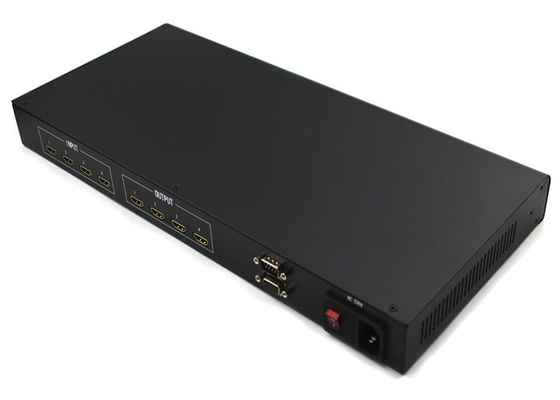 4x4 Seamless HDMI Matrix Switcher con alloggiamento in metallo, 4K HDMI Matrix Switch per una distribuzione AV affidabile
