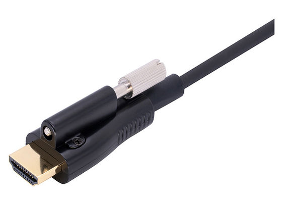 Cavo a fibre ottiche di EMI RFI HDMI con velocità eccellente di sostegno 18G della vite