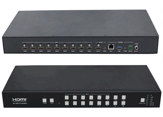 9Ch 4K ha introdotto 1Ch lo scambista senza cuciture dell'uscita HDMI Multiviewer 9x1