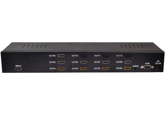4K 1 in 9 VERSO L'ESTERNO il video adattatore di potere dell'unità di elaborazione DC12V 2A della parete di HDMI