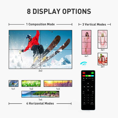 1 regolatore 2x2 della parete TV del multi schermo LCD di 4 fuori nel video con 8 modi della parete