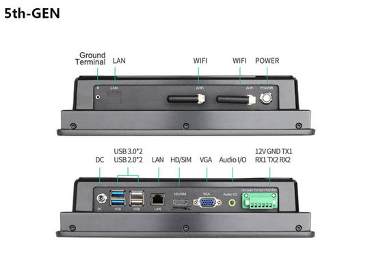 Computer industriale Fanless dello schermo attivabile al tatto di RoHS Windows 10
