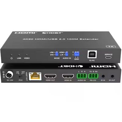 4K USB 2.0 HDBaseT Extender su LAN HDBaseT PoC Single Cat5e/6a/7 Cavo, Max 100m