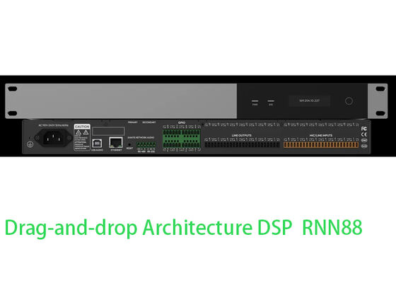 Processore Audio Professionale Processore Segnale Digitale Processore Audio Rack Mount DSP Processore 8x8 Routing Flessibile