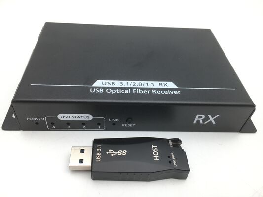 USB 3.0 Extender in fibra ottica con distanza di 300 m, velocità di 5 Gbps e hub USB a 4 porte