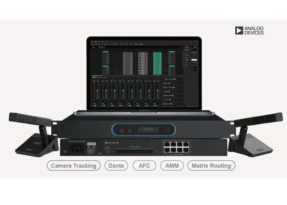 VINCAN NMC100D Console di mixaggio audio di rete con canali Dante 32x32, mixaggio automatico del microfono e 8 interfacce PoE++