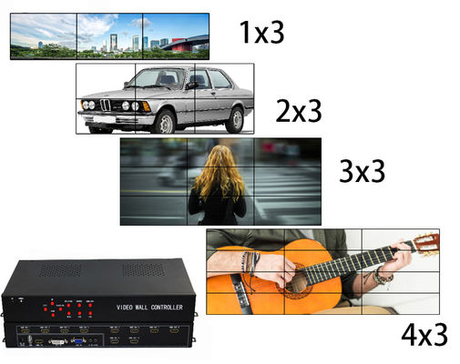 1 in 8 fuori/1 in 9 verso l'esterno regolatore LCD della parete di HDMI 3x3 il video TV con 9 schermi